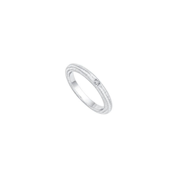 Satin Glow Slim Ring — Round