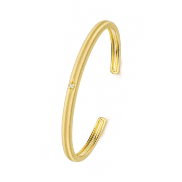 Satin Glow Slim Cuff — Round